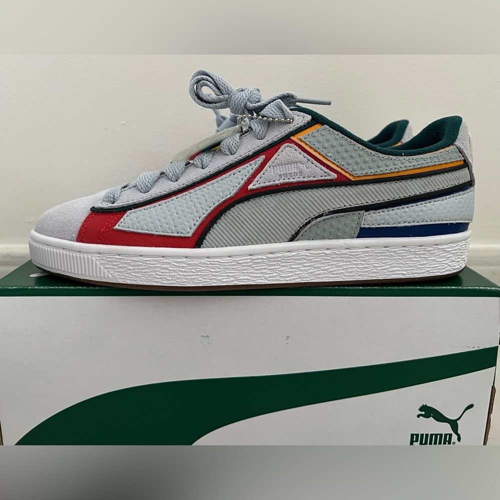 Puma Men's 8 Suede Layers New Heritage Gray-Black-Varsity Green 389974-01 RARE